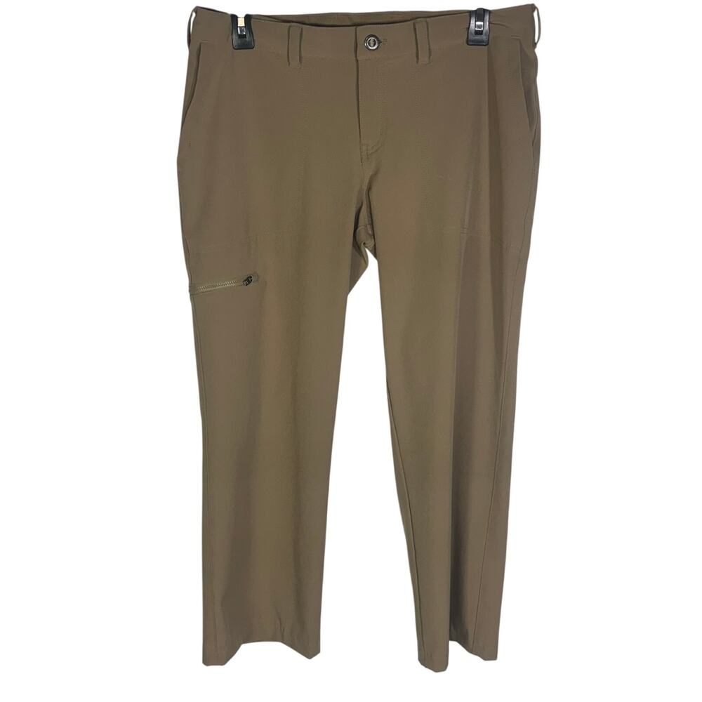 Patagonia Women’s Size 6 Tan Hiking Travel Pants Stretch Cargo Zip Pocket